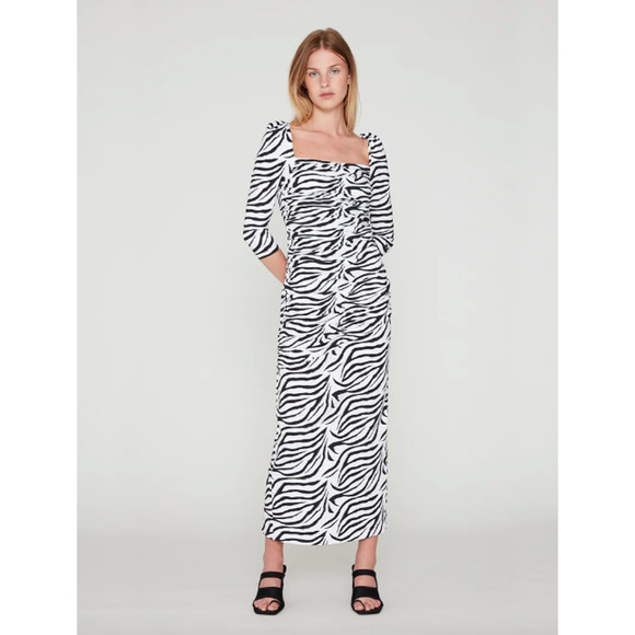 ROTATE Birger Christensen Zebra Freya Dress - Picture 3 of 13